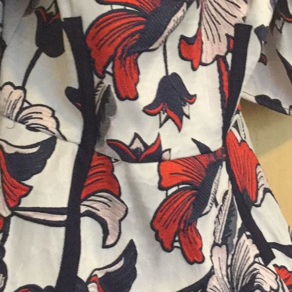 Belle Badgley Mischka Floral Jaquard High Low - Picture 2 of 8